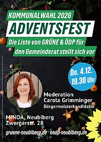 Adventsfest - Liste von Grüne & ÖDP stellt sich vor Adventsfest - Liste von Grüne & ÖDP stellt sich vor
